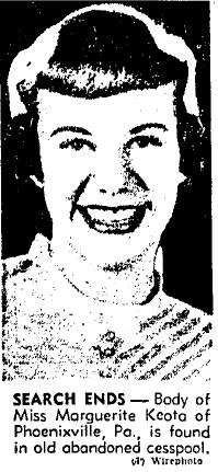 March 6, 1954: Marguerite Keota, whose body was found in an abandoned cesspool