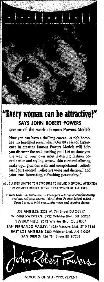 October 17, 1957: Powers modeling