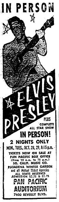 October 21, 1957: Elvis Presley ad