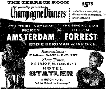 November 13, 1957: Morey Amsterdam and Helen Forrest