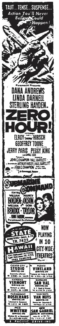 January 9, 1958: Movie ads