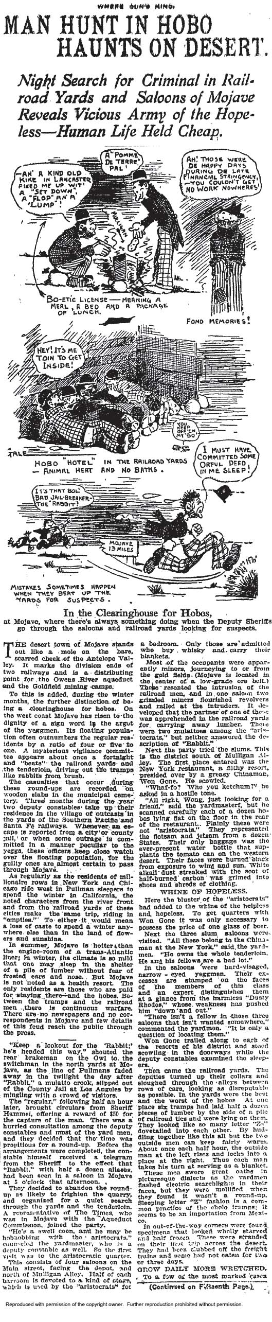 March 16, 1908: Story on homeless