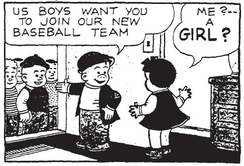 March 30, 1958: Nancy joins the baseball team?