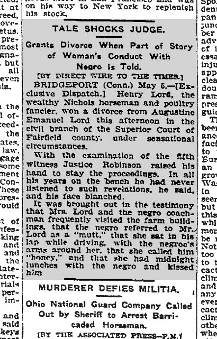May 6, 1908: A scandalous divorce!
