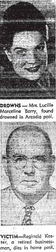 Mrs. Lucille Barry and Reginald Koster.