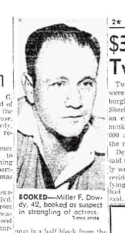 September 7, 1958: Miller Dowdy, man with hair combed straight back and open necked shirt. 