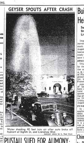 October 19, 1938: Street Geyser