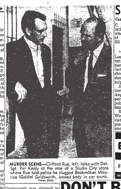 October 23, 1958: Clifford Rue talks to Detective Pat Kealy