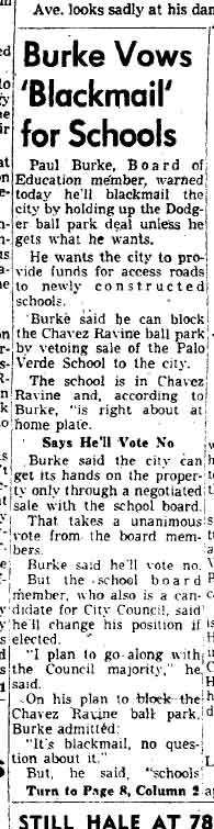 February 18, 1959: Blackmailing the Dodgers