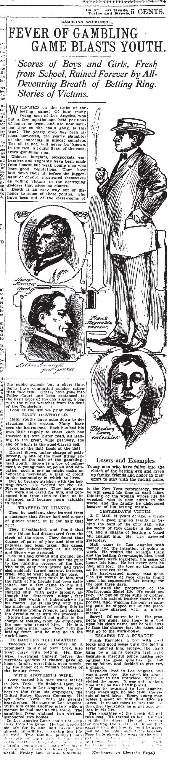 January 10, 1909: Gambling