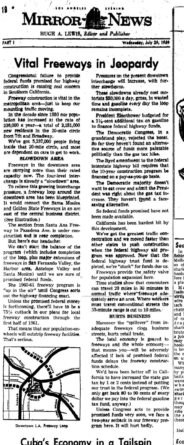 July 29, 1959: Vital Freeways in Jeopardy