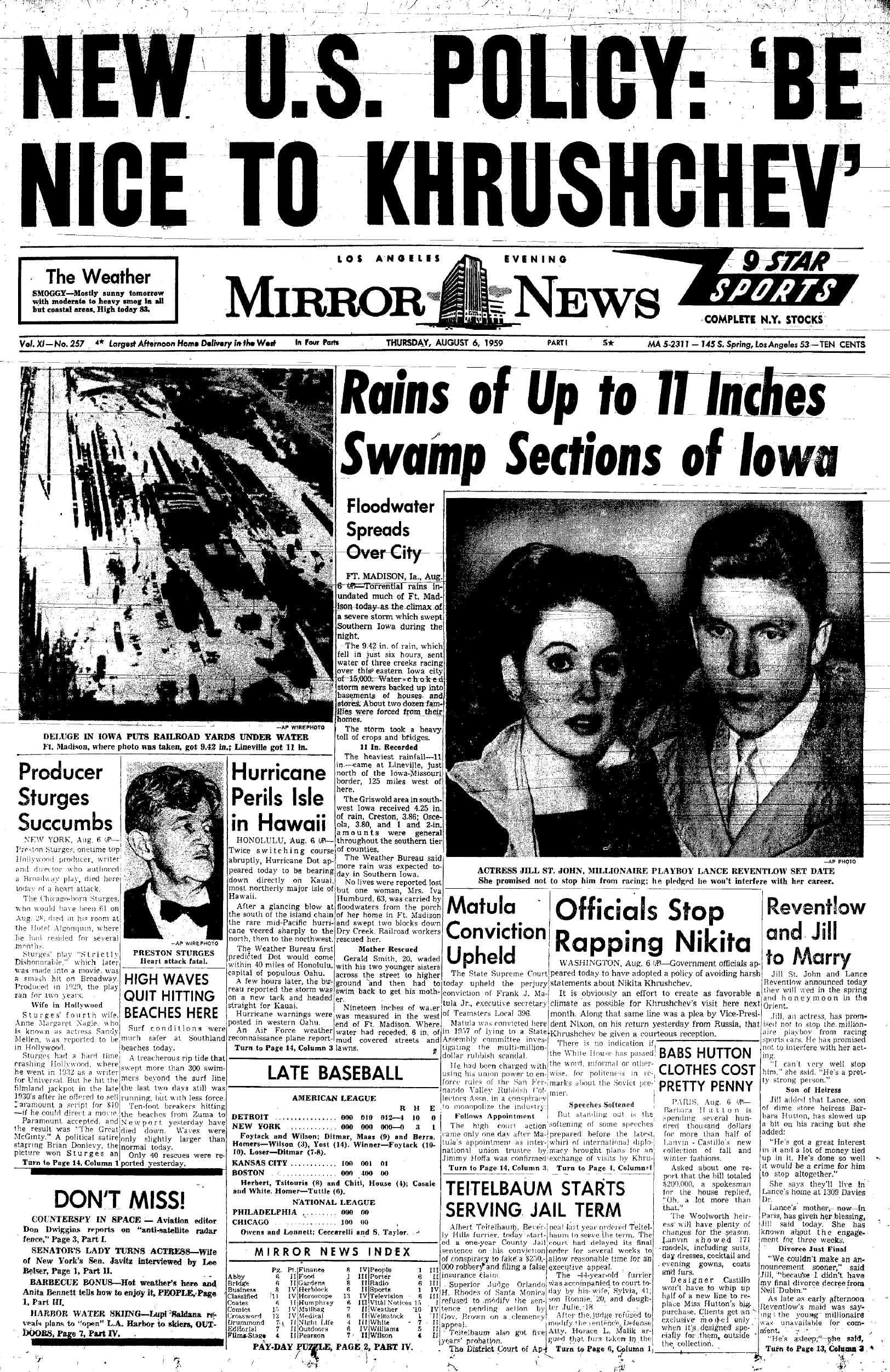 August 6, 1959: Preston Sturges Dies