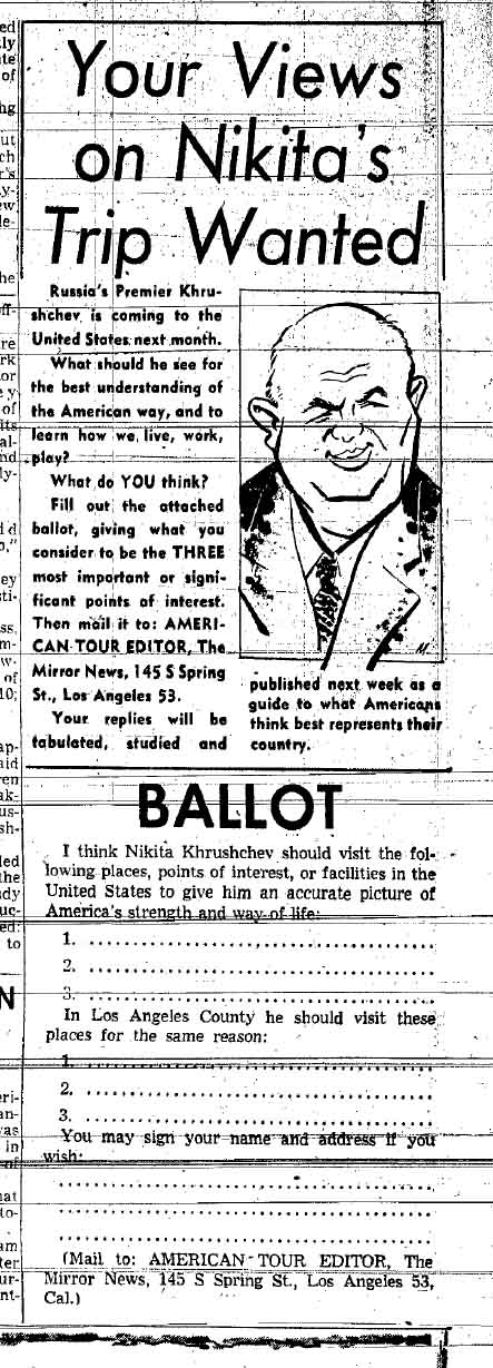 August 6, 1959: Nikita Khrushchev poll
