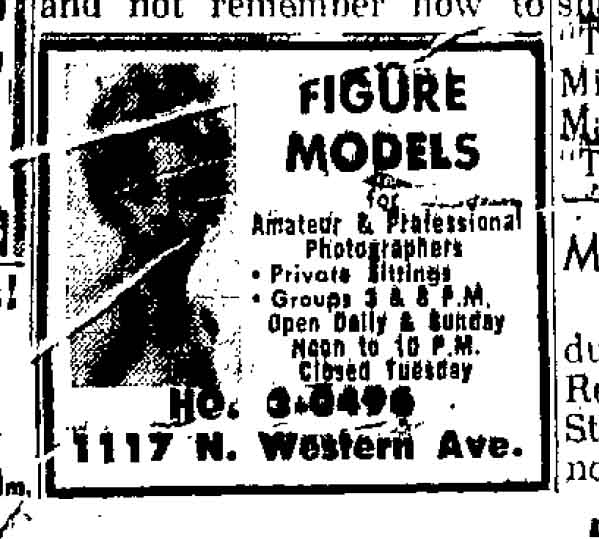 August 8, 1959: Display ad for figure models.
