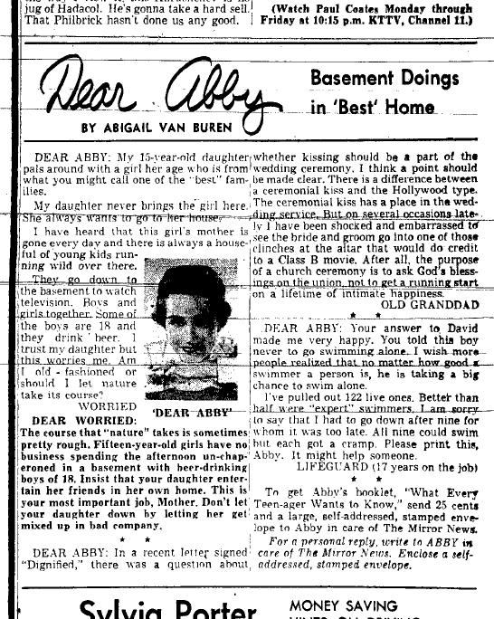 August 11, 1959: Boys and girls together! In the basement! Unsupervised!