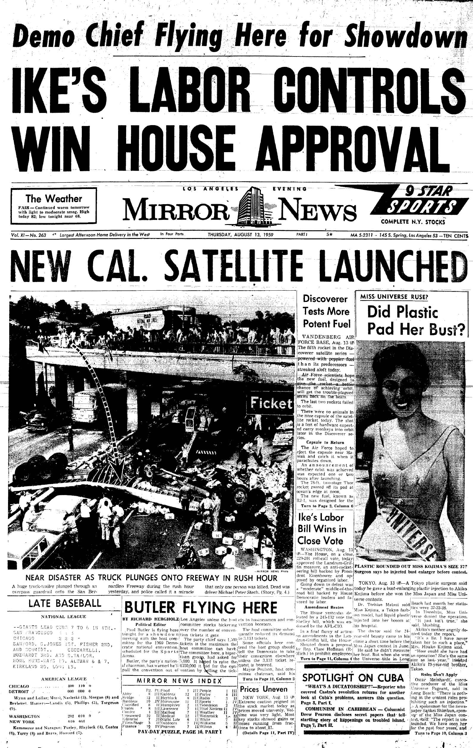 August 13, 1959: Did Miss USA get a breast enhancement? 