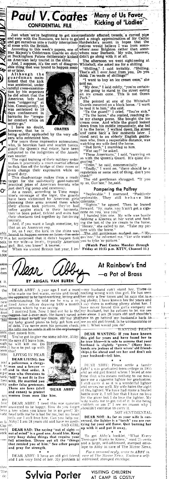 August 14, 1959: Paul Coates