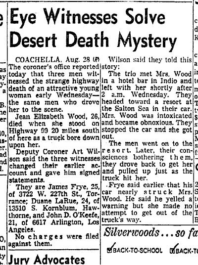 August 29, 1959: The story of Elizabeth Jean Wood