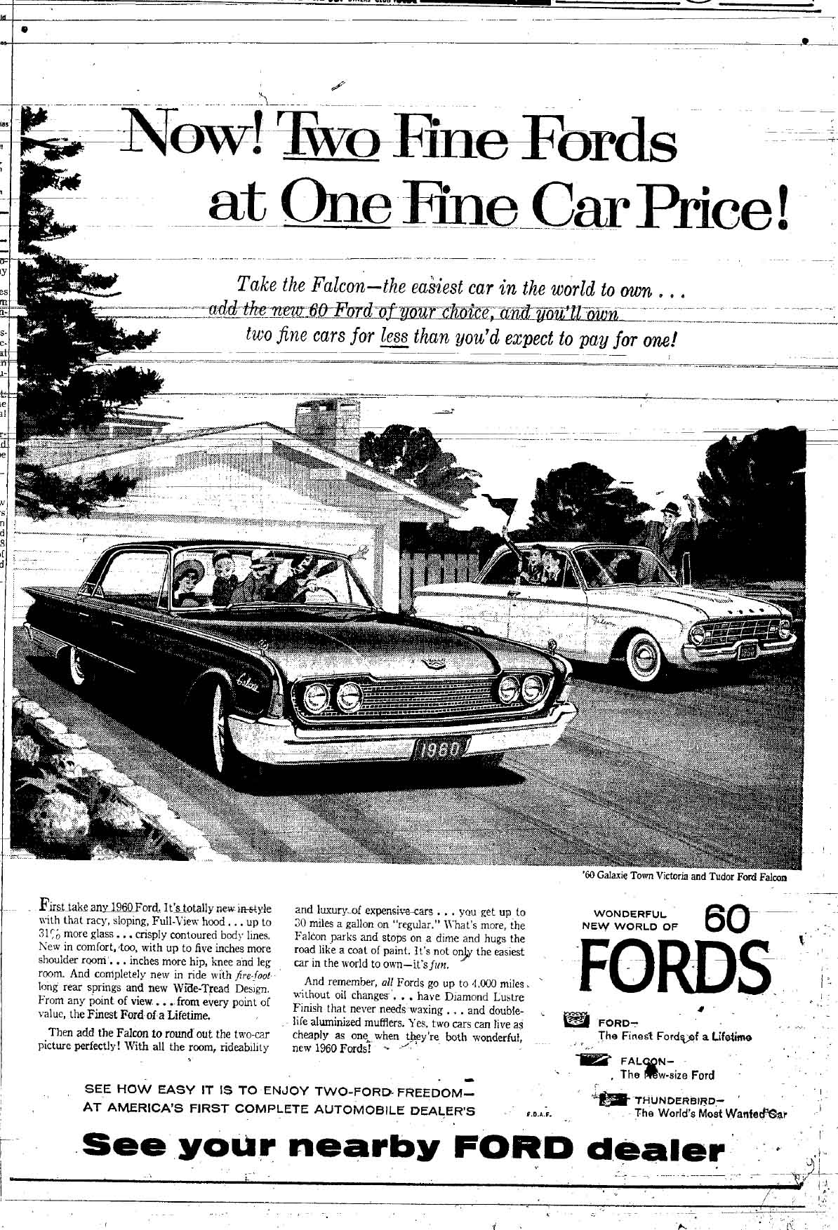 October 20, 1959: Ad for Ford cars.