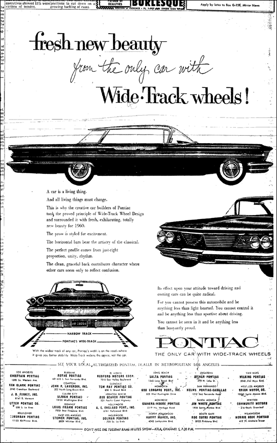 October 27, 1959: The new Pontiac for 1960. 