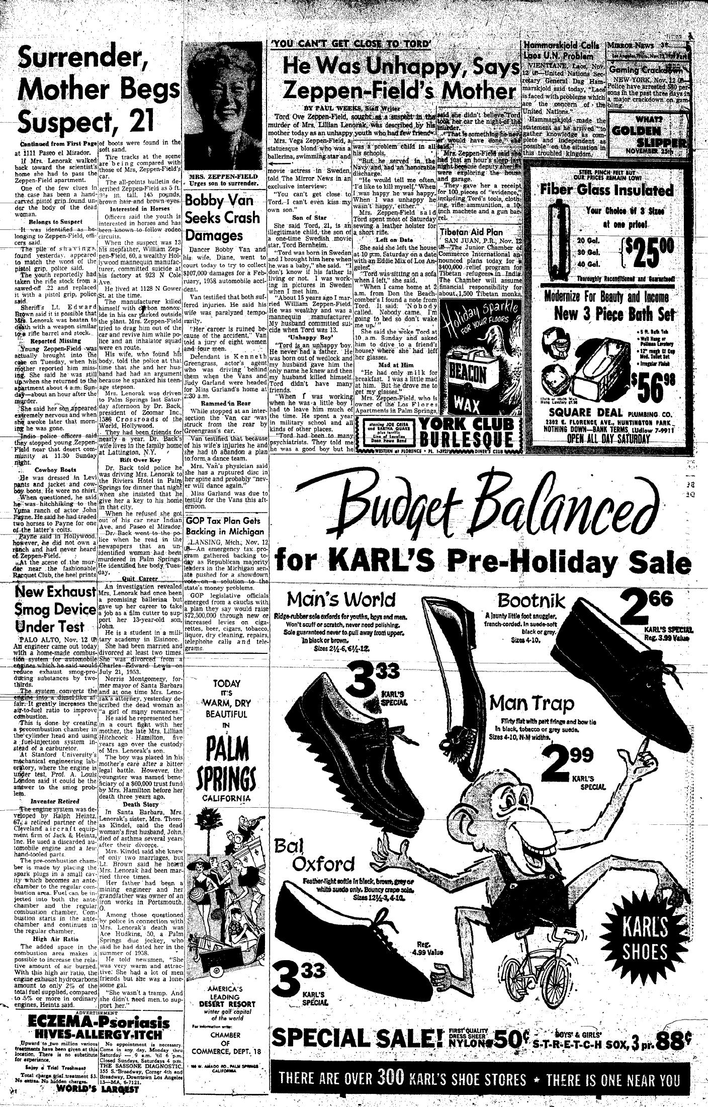 November 12, 1959: Lillian Lenorak.