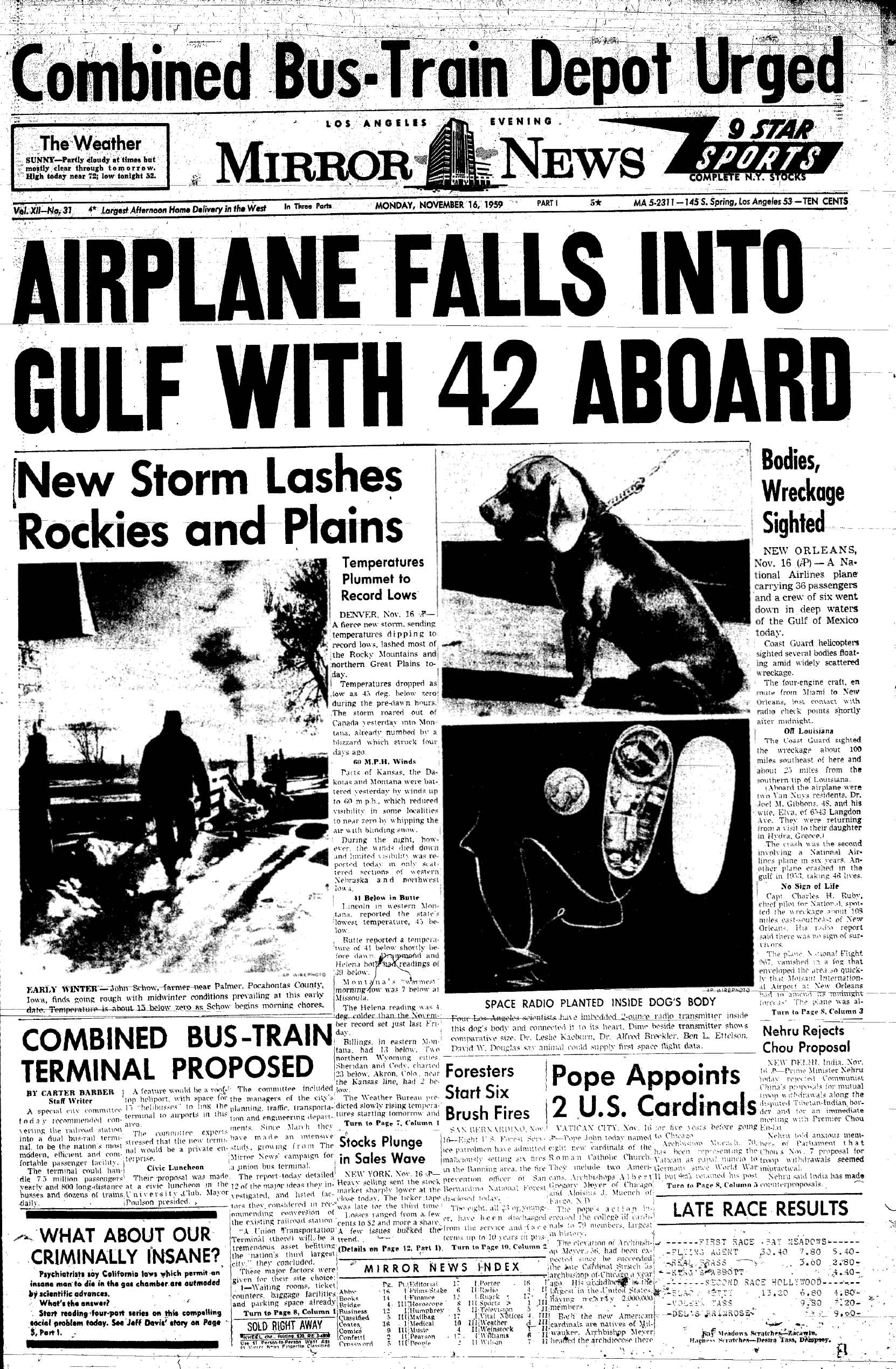 November 16, 1959: Mirror cover