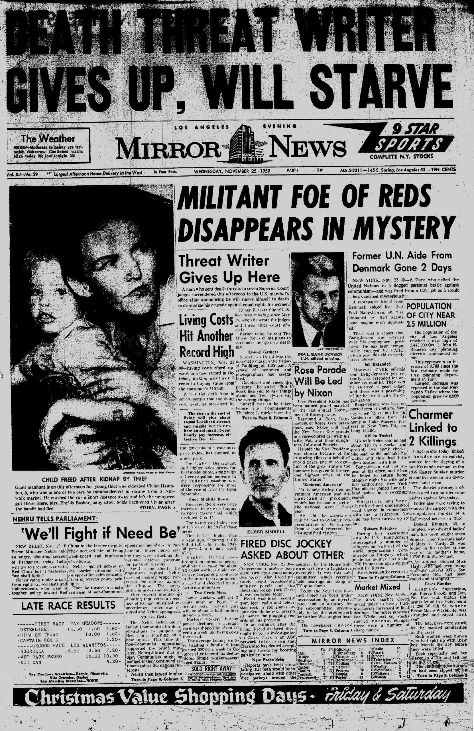 November 25, 1959: Mirror Cover