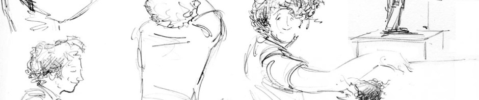 November 2009: Marion Eisenmann's sketches of Gustavo Dudamel conducting.