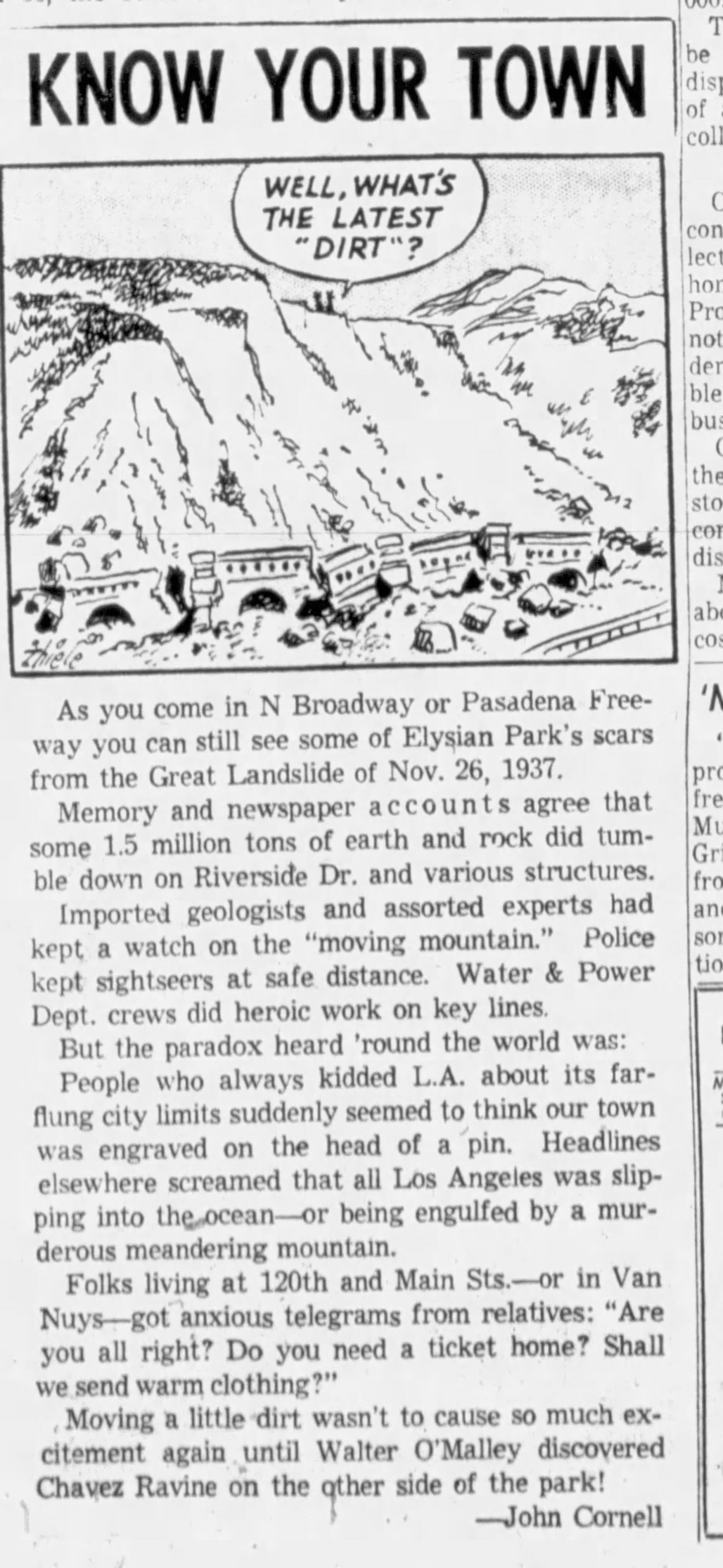 December 11, 1959: A look back at a landslide from 1937.