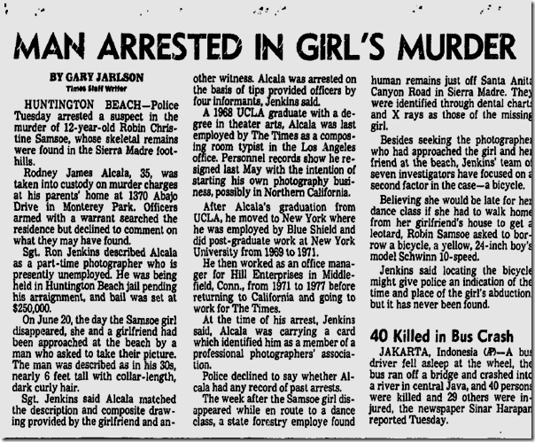 July 25, 1979, Rodney James Alcala