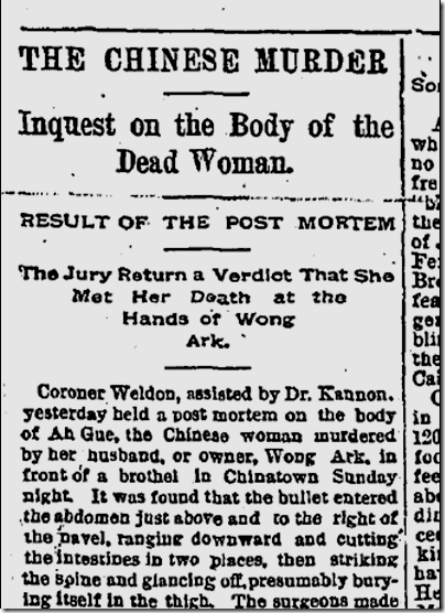 April 29, 1891: Headline "The Chinese Murder"