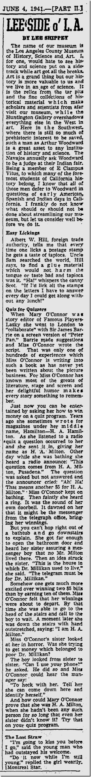 June 4, 1941: Lee Shippey