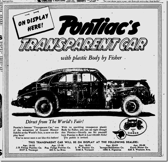 April 13, 1941, Transparent Car 