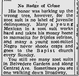 March 22, 1943, Zoot Suits 