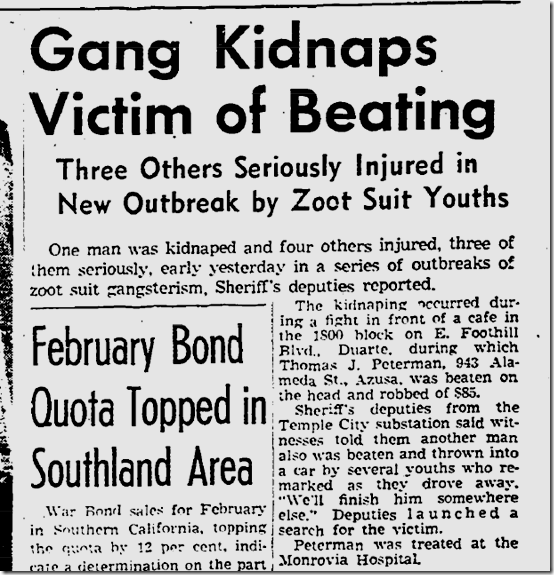 March 8, 1943, Zoot Suits 