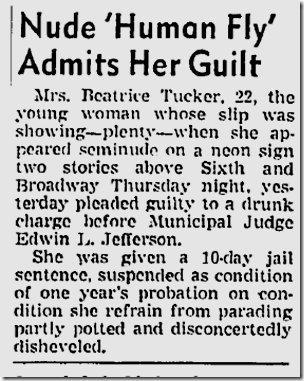 June 5, 1943, Nude on Neon Sign 