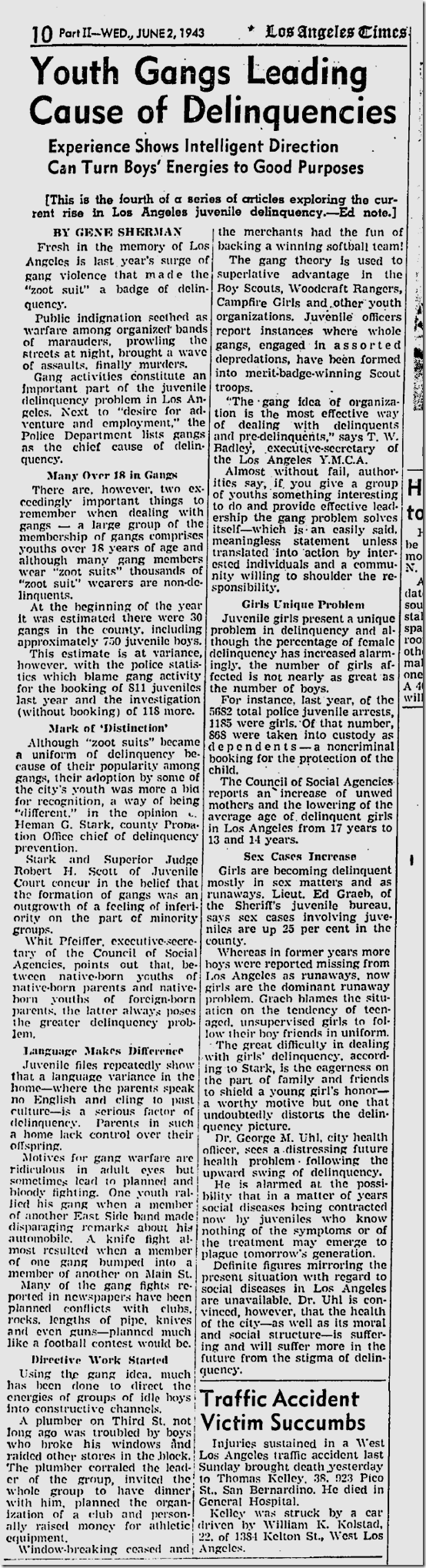 June 2, 1943, Zoot Suits