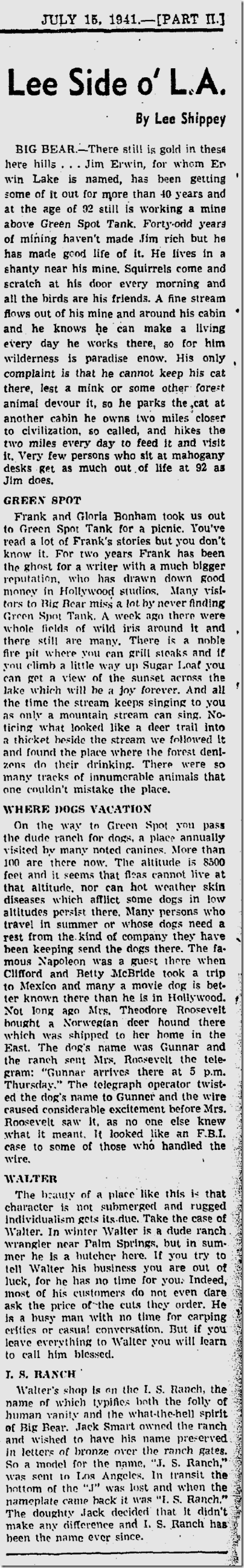 July 15, 1941, Lee Shippey 