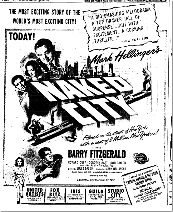 March 10, 1948, "Naked City" March 10, 1948, "Naked City"