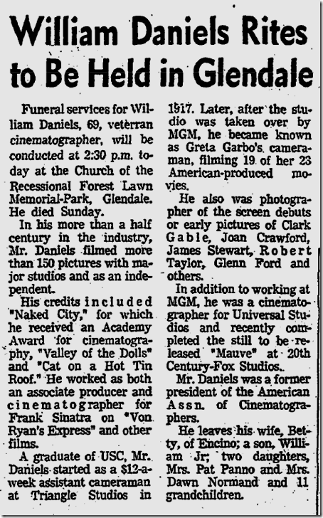 June 17, 1970, William Daniels June 17, 1970, William Daniels