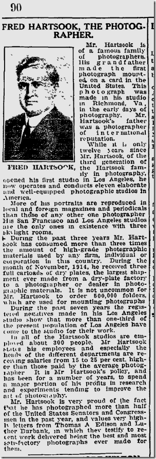 Fred Hartsook, Jan. 1, 1916
