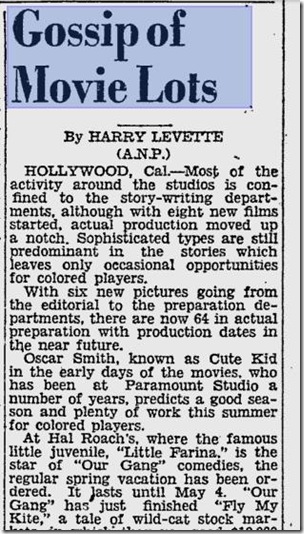 March 28, 1931, Gossip of Movie Lots March 28, 1931, Gossip of Movie Lots
