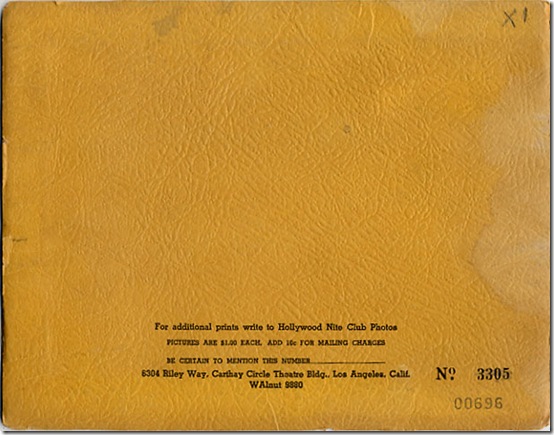 Florentine Gardens Souvenir 