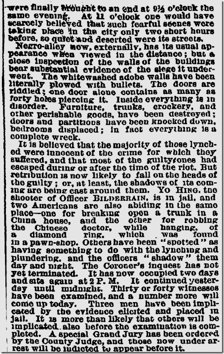 Oct. 26, 1871, Chinese Massacre Oct. 26, 1871, Chinese Massacre