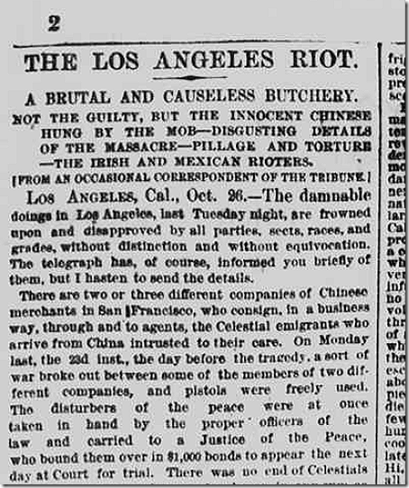 Oct. 26, 1871, Chinese Massacre 