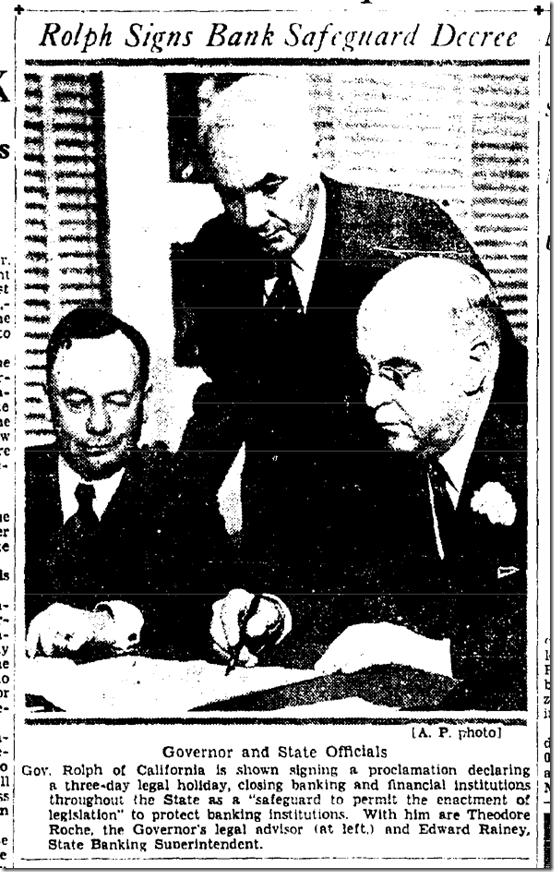 March 3, 1933, Bank Holiday March 3, 1933, Bank Holiday