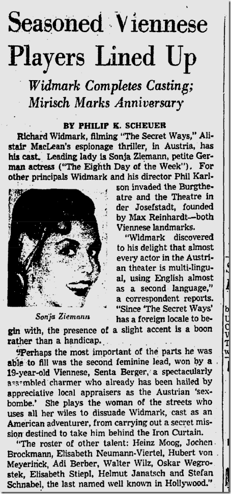 Aug. 16, 1960, "The Secret Ways" Aug. 16, 1960, "The Secret Ways"
