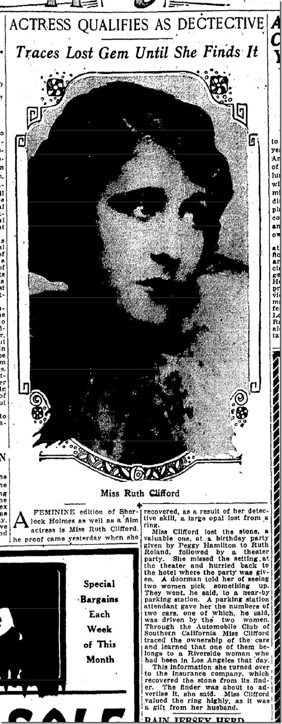Sept. 1, 1925, Ruth Clifford Sept. 1, 1925, Ruth Clifford