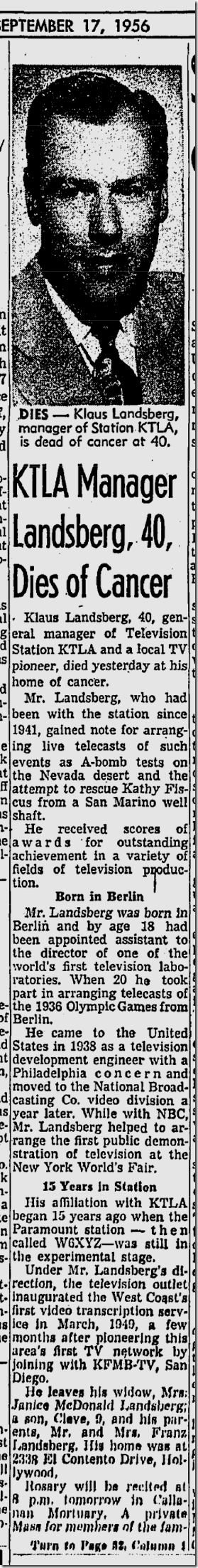 Sept. 17, 1956, Klaus Landsberg 
