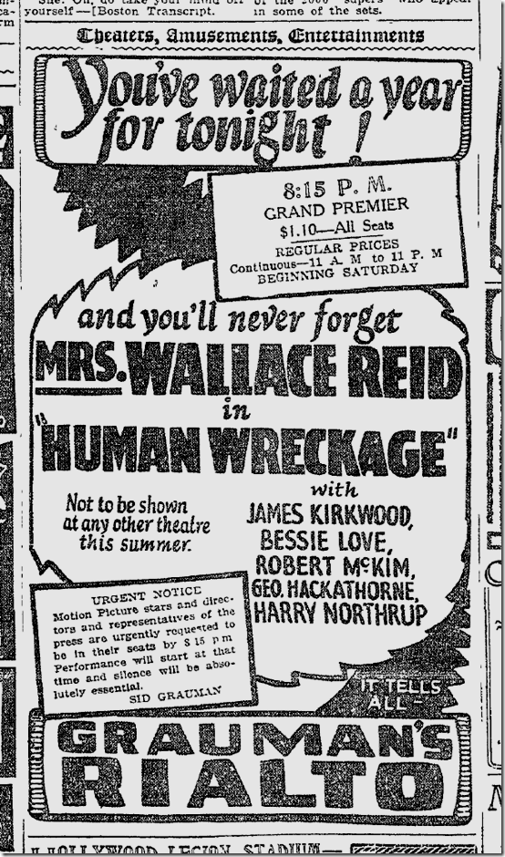 July 6, 1923, "Human Wreckage" 